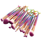 // A R I E L L E - Mythical 15pc Mermaid Makeup Brush Set