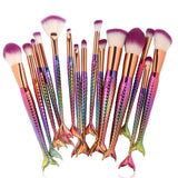 // A R I E L L E - Mythical 15pc Mermaid Makeup Brush Set