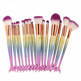 // M A R I N A - Mythical 15pc Mermaid Makeup Brush Set