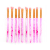 // T E S S A - Marble Luxe 10pc Makeup Brush Set