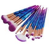 // J E W E L S - Glam Luxe 15pc Makeup Brush Set