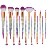 // J E W E L S - Glam Luxe 15pc Makeup Brush Set