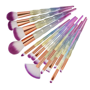 // J E W E L S - Glam Luxe 15pc Makeup Brush Set